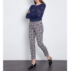 Reiko Pantalon Cigarette Liv Fancy - Navy Blossom - Femme