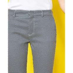 Reiko Pantalon Cigarette Lizzy Fancy - Indigo Squares - Femme -Vêtements De Mode pantalon cigarette lizzy fancy indigo squares 423044
