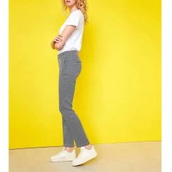 Reiko Pantalon Cigarette Lizzy Fancy - Indigo Squares - Femme -Vêtements De Mode pantalon cigarette lizzy fancy indigo squares 662780