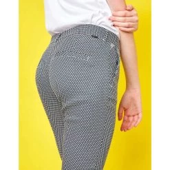 Reiko Pantalon Cigarette Lizzy Fancy - Indigo Squares - Femme -Vêtements De Mode pantalon cigarette lizzy fancy indigo squares 851528