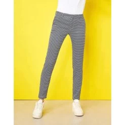 Reiko Pantalon Cigarette Lizzy Fancy - Indigo Squares - Femme -Vêtements De Mode pantalon cigarette lizzy fancy indigo squares 871877