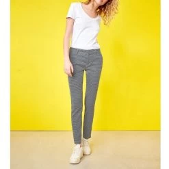 Reiko Pantalon Cigarette Lizzy Fancy - Indigo Squares - Femme