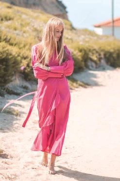 Adrian Midi Dress - Grappe Wine