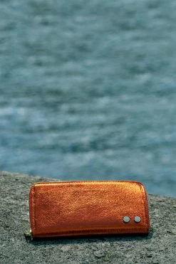 Portefeuille Nadia - Orange Métallique - Femme