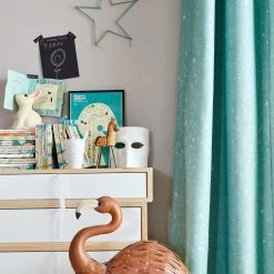 Rideau À Galon Fronceur Orion Bleu Turquoise