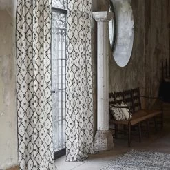 Rideau À Oeillets Noirs Astra - Écru Et Noir