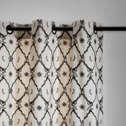 Rideau À Oeillets Noirs Astra - Écru Et Noir -Vêtements De Mode rideau a oeillets noirs ASTRA 007560 NG 5