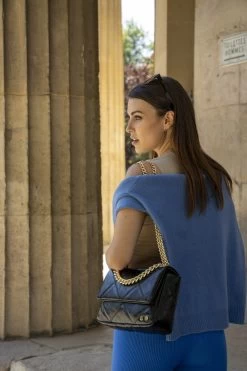 Sac À Bandoulière Olivia - Noir Métallique - Femme