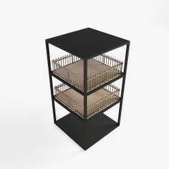 Sellette En Métal Et Bambou Lazare - Noir -Vêtements De Mode sellette en metal et bambou lazare noir 557957