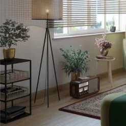 Sellette En Métal Et Bambou Lazare - Noir -Vêtements De Mode sellette en metal et bambou lazare noir 760567