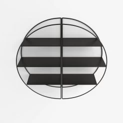 Set De 2 Etagères Murales Manille - Noir -Vêtements De Mode set de 2 etageres murales manille noir 439391