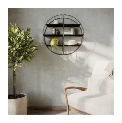 Set De 2 Etagères Murales Manille - Noir