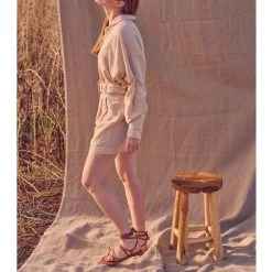 Reiko Short Saby - Light Sand - Femme -Vêtements De Mode short saby light sand 731079