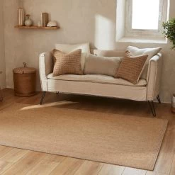 Tapis Aspect Jute Nature 8877 - Jaune