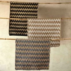 Tapis De Sol Copenhagen Naturel Et Noir -Vêtements De Mode tapis de sol COPENHAGEN 005421 G10 9