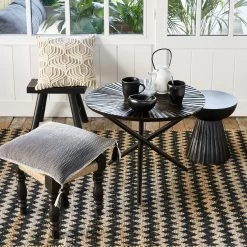 Tapis De Sol Copenhagen Naturel Et Noir -Vêtements De Mode tapis de sol COPENHAGEN 005421 G10 hover